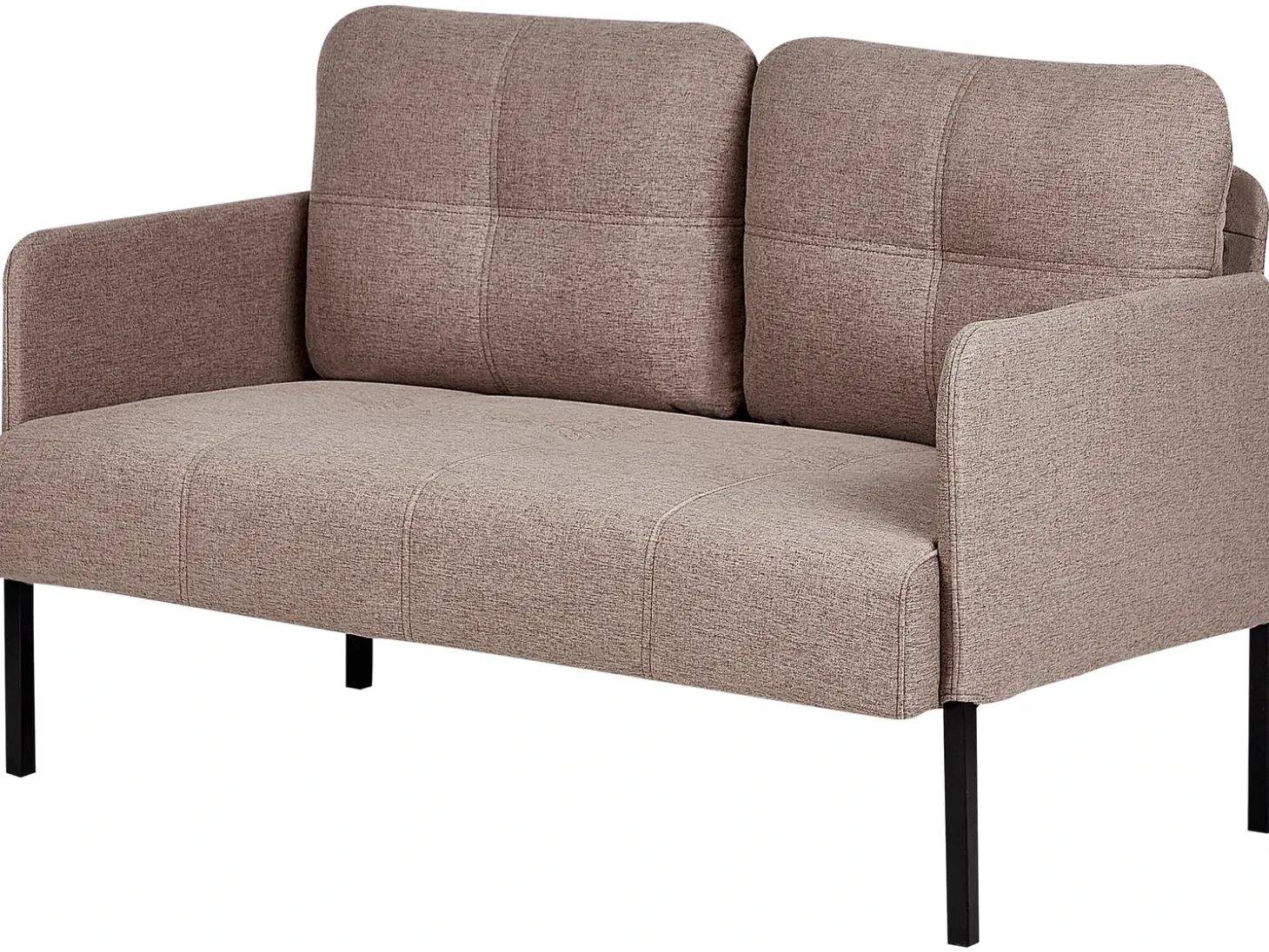 Outlet Sofa dla 2 osób LAHTI Jasnobrązowy Sofy Tapicerowane|Sofy Dwuosobowe