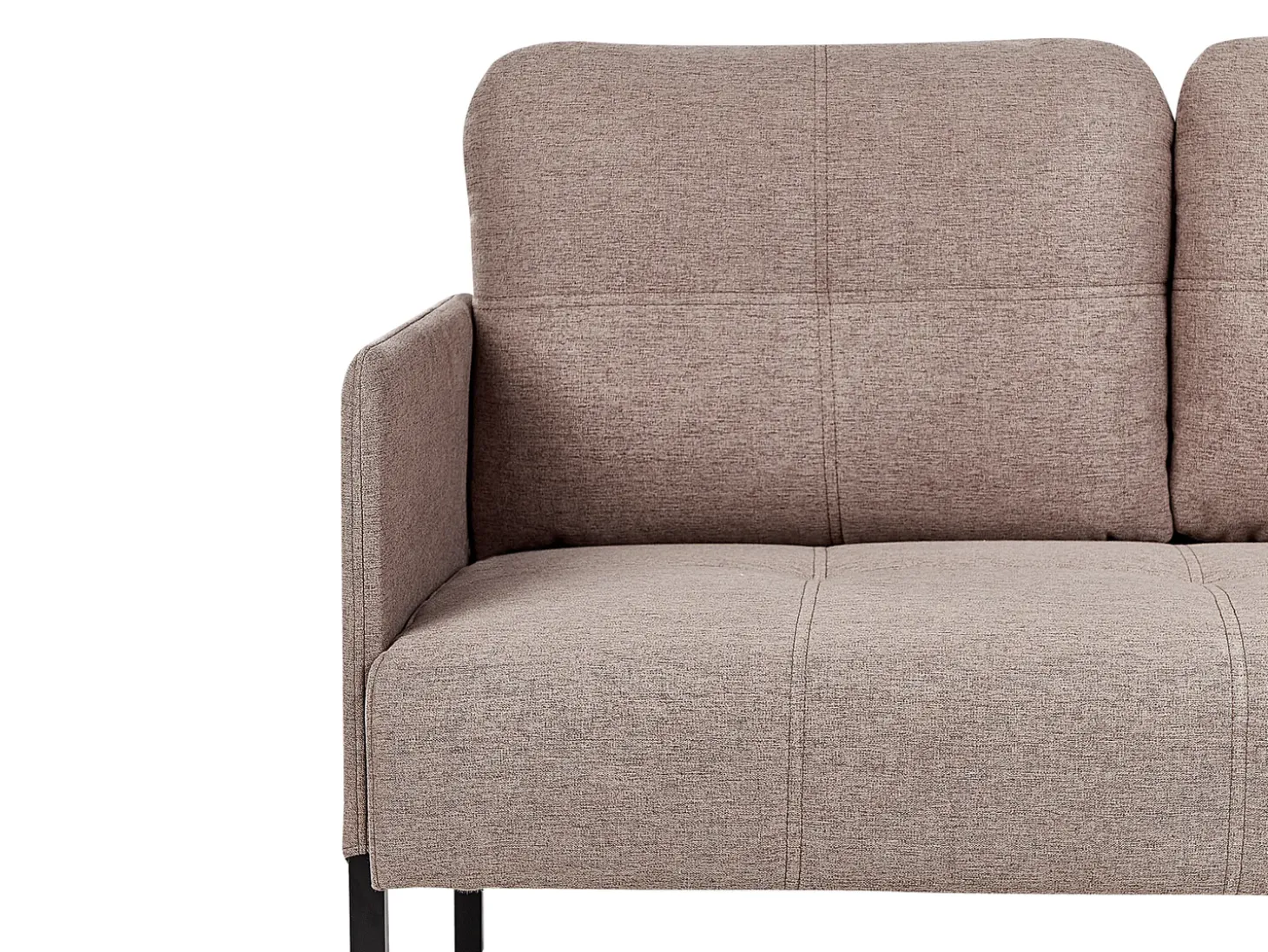 Outlet Sofa dla 2 osób LAHTI Jasnobrązowy Sofy Tapicerowane|Sofy Dwuosobowe
