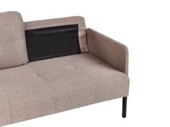 Outlet Sofa dla 2 osób LAHTI Jasnobrązowy Sofy Tapicerowane|Sofy Dwuosobowe