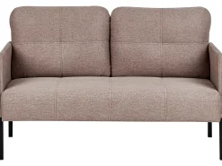 Outlet Sofa dla 2 osób LAHTI Jasnobrązowy Sofy Tapicerowane|Sofy Dwuosobowe