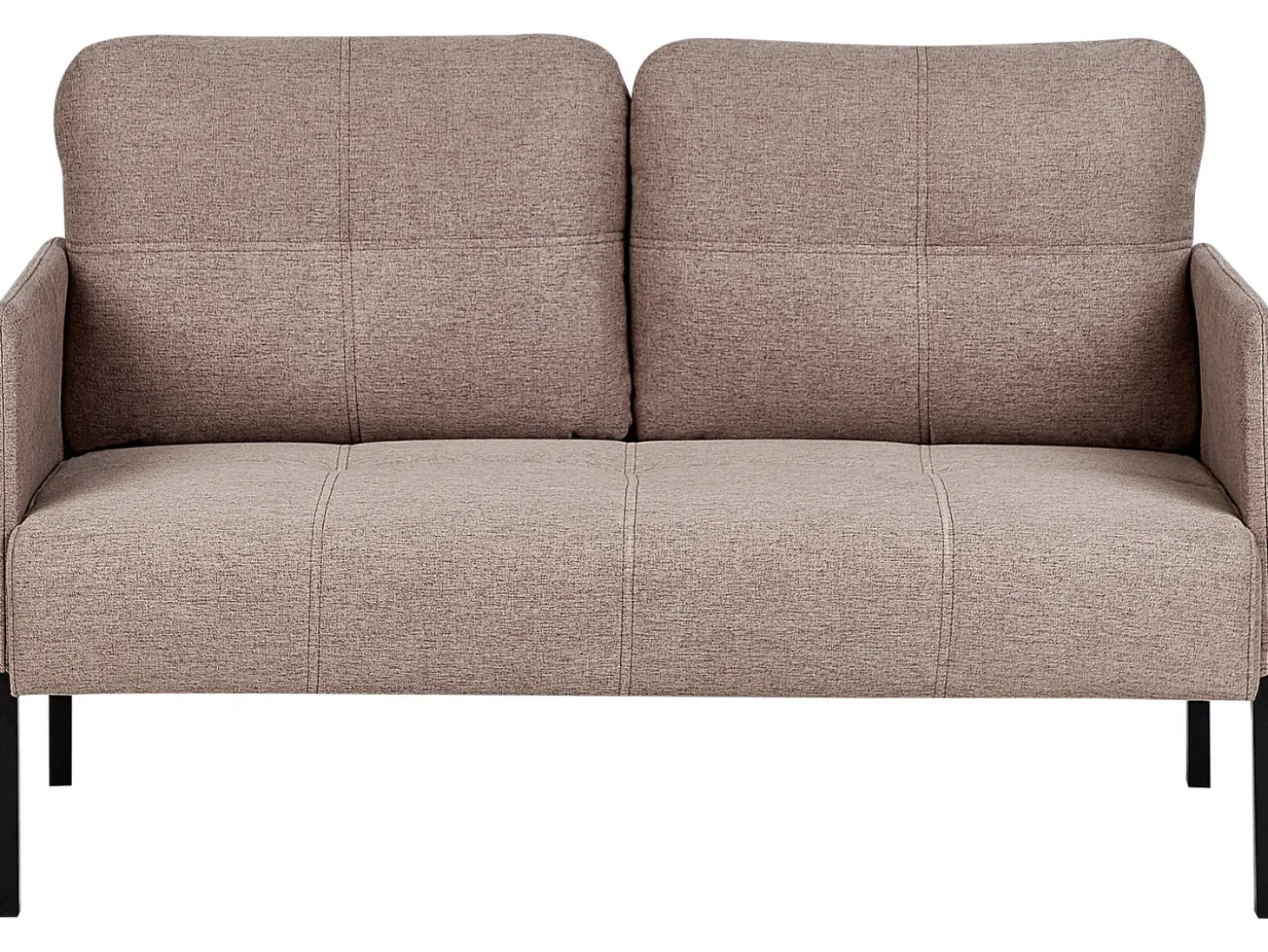 Outlet Sofa dla 2 osób LAHTI Jasnobrązowy Sofy Tapicerowane|Sofy Dwuosobowe