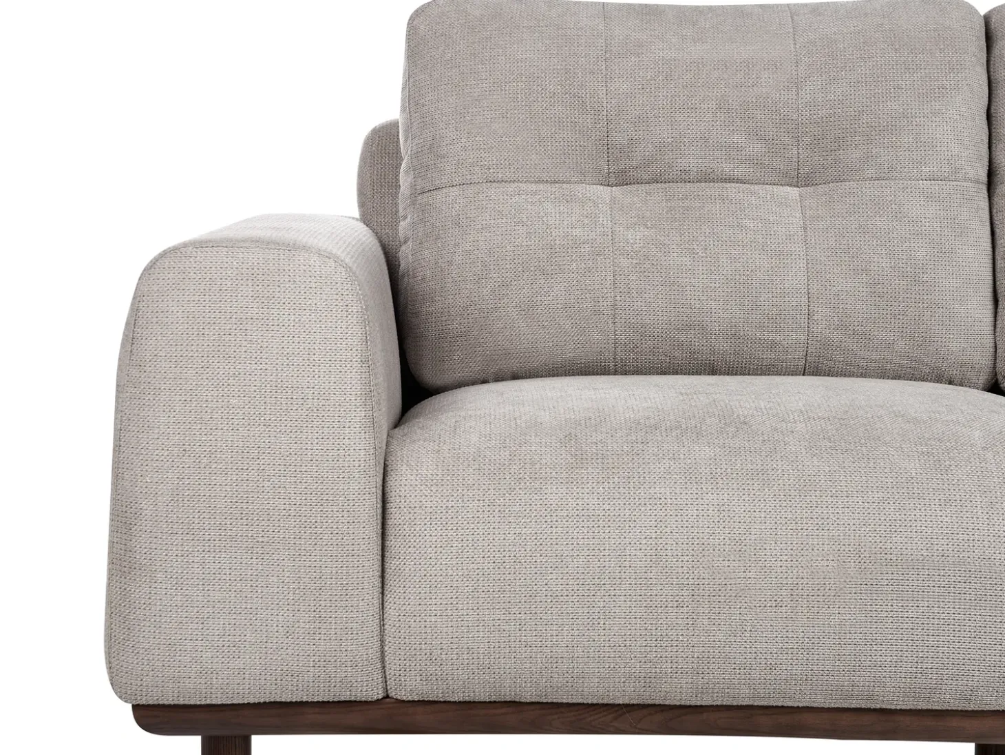 Discount Sofa dla 2 osób LAURILA Jasnoszary Sofy Tapicerowane|Sofy Dwuosobowe
