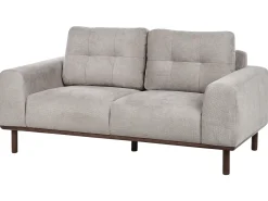Discount Sofa dla 2 osób LAURILA Jasnoszary Sofy Tapicerowane|Sofy Dwuosobowe