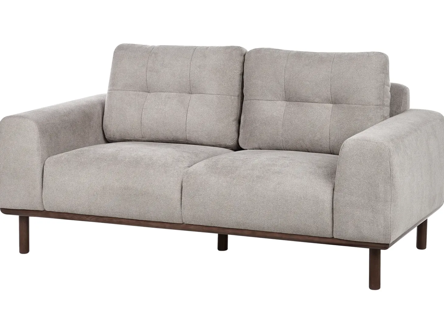 Discount Sofa dla 2 osób LAURILA Jasnoszary Sofy Tapicerowane|Sofy Dwuosobowe