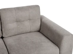 Discount Sofa dla 2 osób LAURILA Jasnoszary Sofy Tapicerowane|Sofy Dwuosobowe
