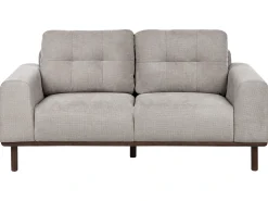 Discount Sofa dla 2 osób LAURILA Jasnoszary Sofy Tapicerowane|Sofy Dwuosobowe