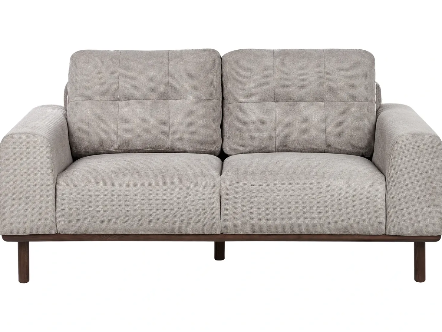 Discount Sofa dla 2 osób LAURILA Jasnoszary Sofy Tapicerowane|Sofy Dwuosobowe