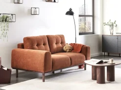 Online Sofa dla 2 osób LAURILA Złoty brąz Sofy Tapicerowane|Sofy Dwuosobowe