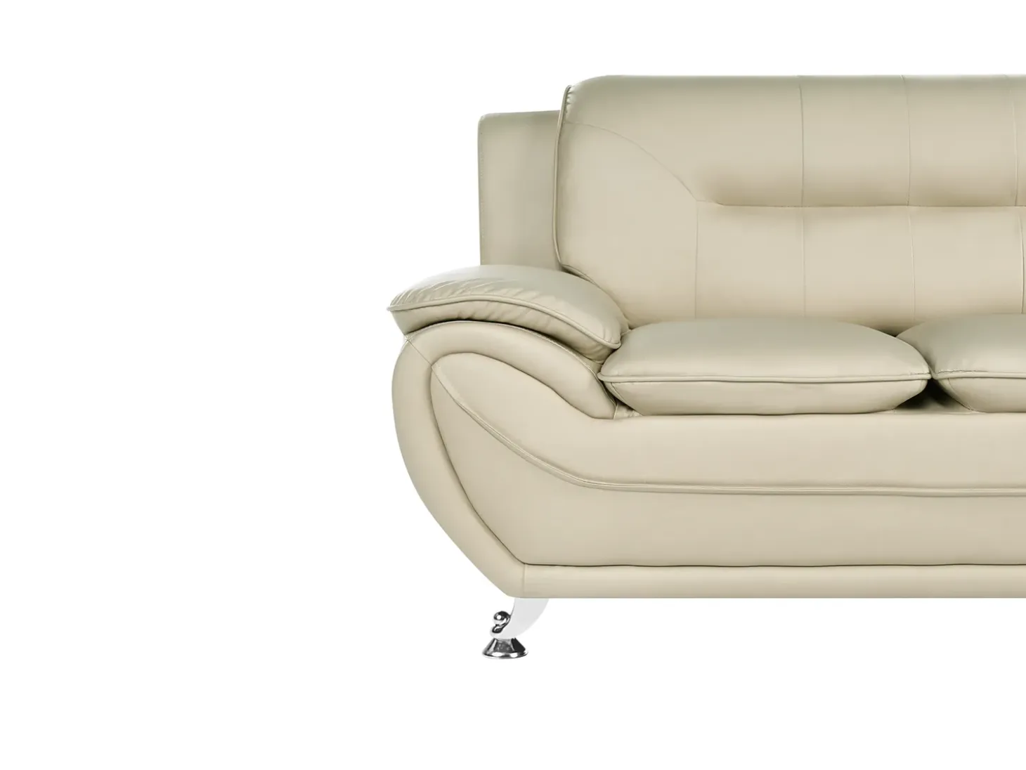 Hot Sofa dla 2 osób LEIRA Ekoskóra Beżowy Sofy Dwuosobowe|Kolekcje Sof