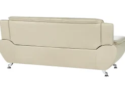 Sale Sofa dla 3 osób LEIRA Ekoskóra Beżowy Kolekcje Sof|Sofy Skórzane