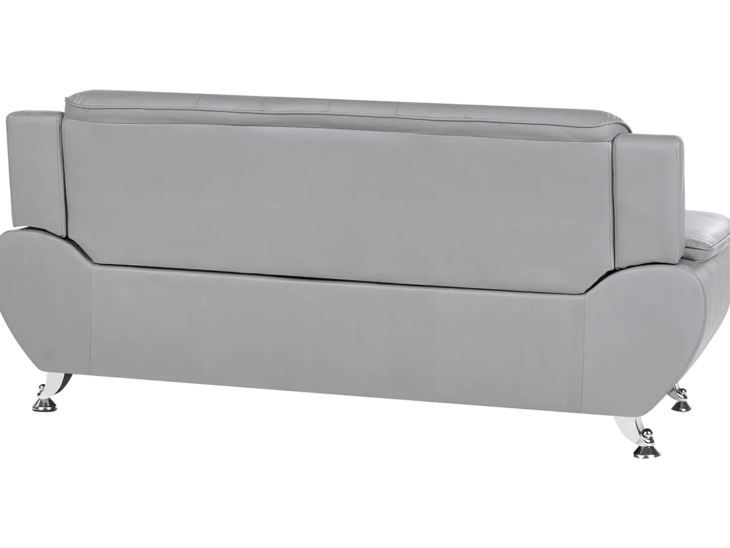 New Sofa dla 3 osób LEIRA Ekoskóra Szary Kolekcje Sof|Sofy Skórzane