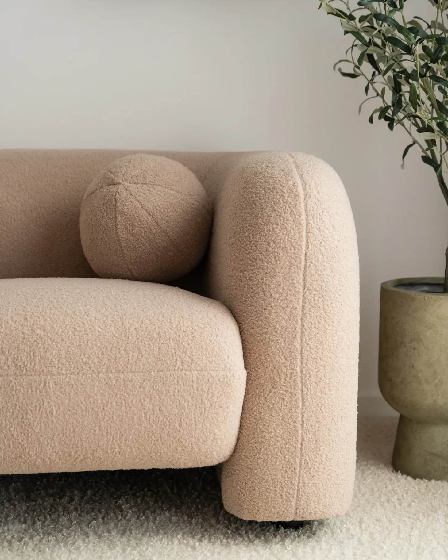 Sofa dla 3 osób LEIREN Boucle Sofy Tapicerowane|Kolekcje Sof