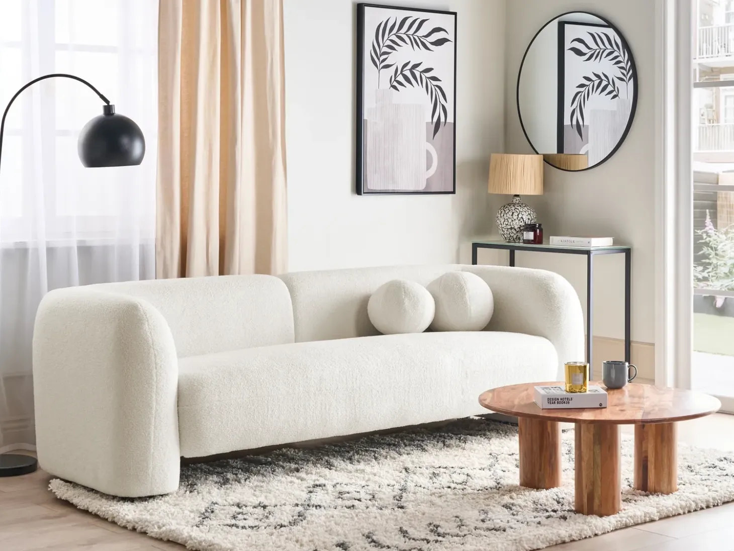 Clearance Sofa dla 3 osób LEIREN Boucle Sofy Tapicerowane|Kolekcje Sof