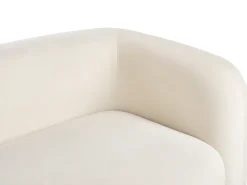 Sofa dla 3 osób LEIREN Welur Złamana biel Sofy Tapicerowane|Kolekcje Sof