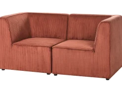 Discount Sofa dla 2 osób LEMVIG Złoty brąz Sztruks Wszystkie Sofy|Sofy Dwuosobowe