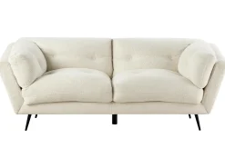 New Sofa dla 3 osób LENVIK Boucle Biały Sofy Tapicerowane|Wszystkie Sofy
