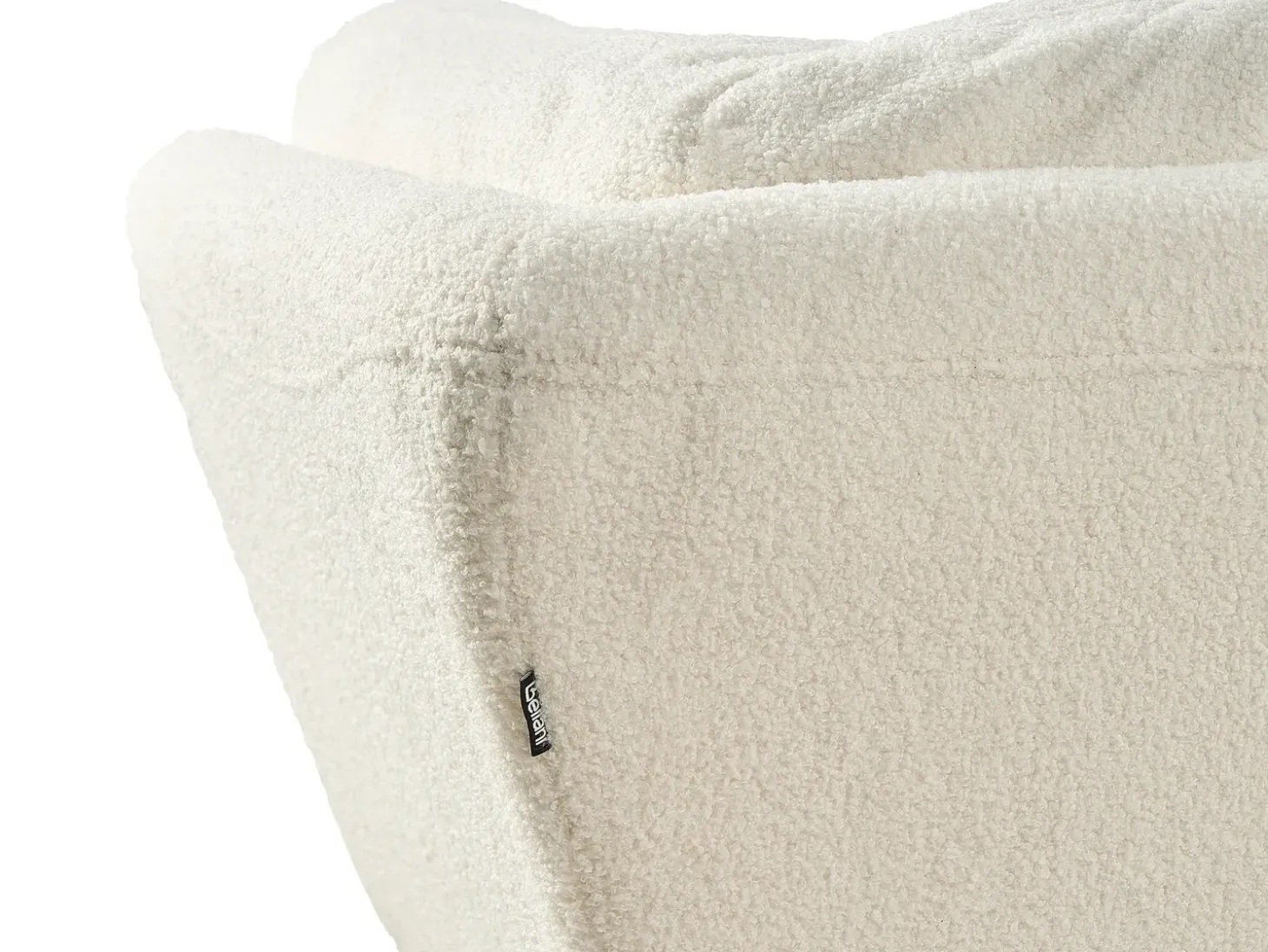New Sofa dla 3 osób LENVIK Boucle Biały Sofy Tapicerowane|Wszystkie Sofy
