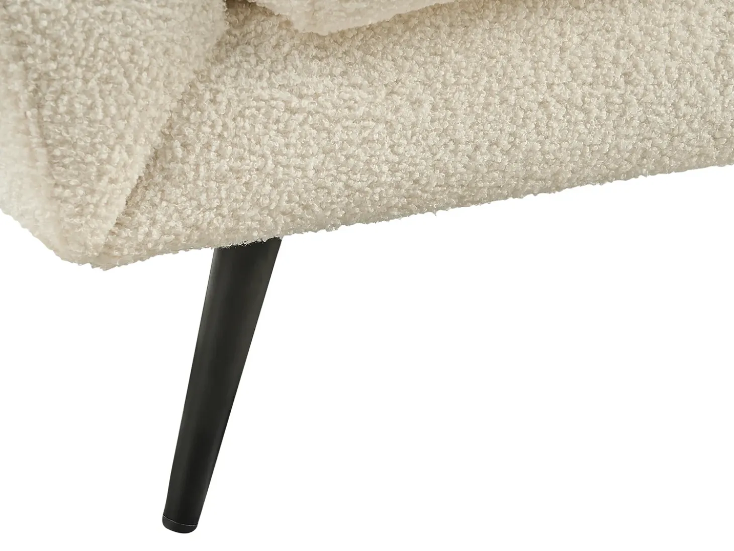 New Sofa dla 3 osób LENVIK Boucle Biały Sofy Tapicerowane|Wszystkie Sofy