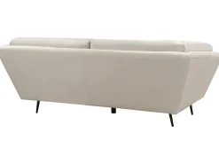 New Sofa dla 3 osób LENVIK Welur Beżowy Sofy Tapicerowane|Wszystkie Sofy