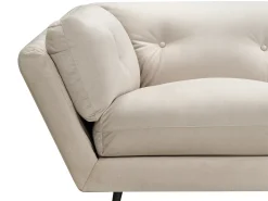 New Sofa dla 3 osób LENVIK Welur Beżowy Sofy Tapicerowane|Wszystkie Sofy