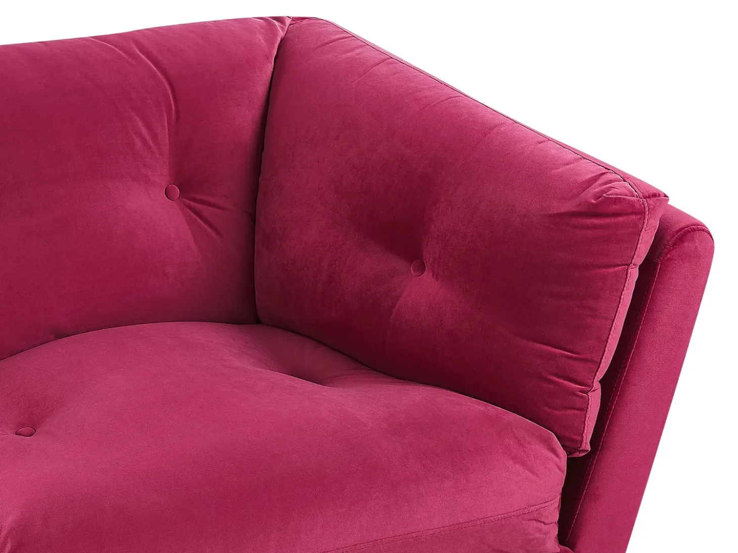 Clearance Sofa dla 3 osób LENVIK Welur Burgundowy Sofy Tapicerowane|Wszystkie Sofy