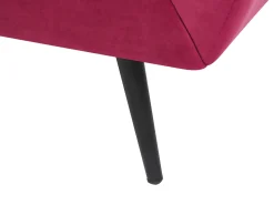 Clearance Sofa dla 3 osób LENVIK Welur Burgundowy Sofy Tapicerowane|Wszystkie Sofy