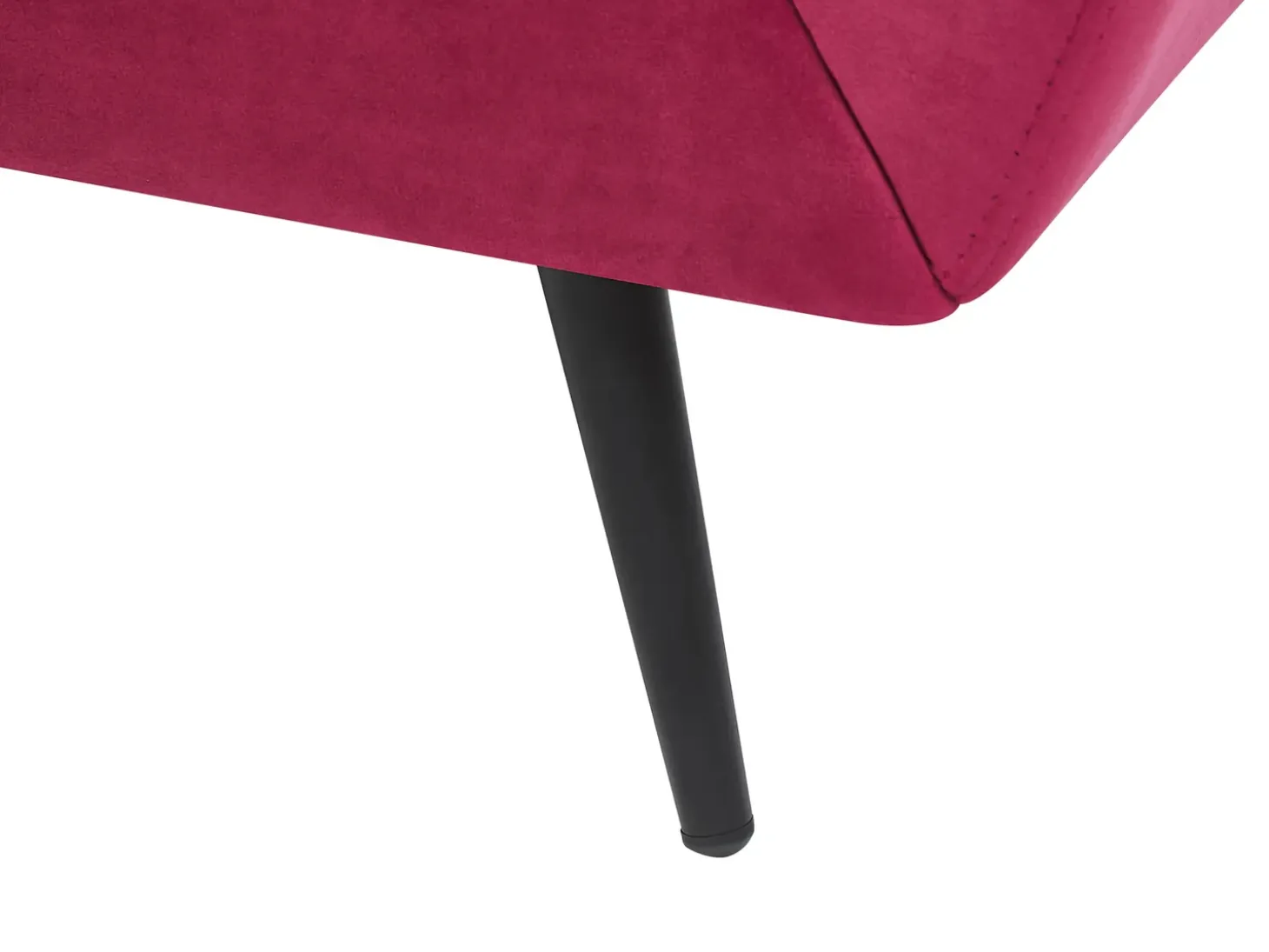 Clearance Sofa dla 3 osób LENVIK Welur Burgundowy Sofy Tapicerowane|Wszystkie Sofy