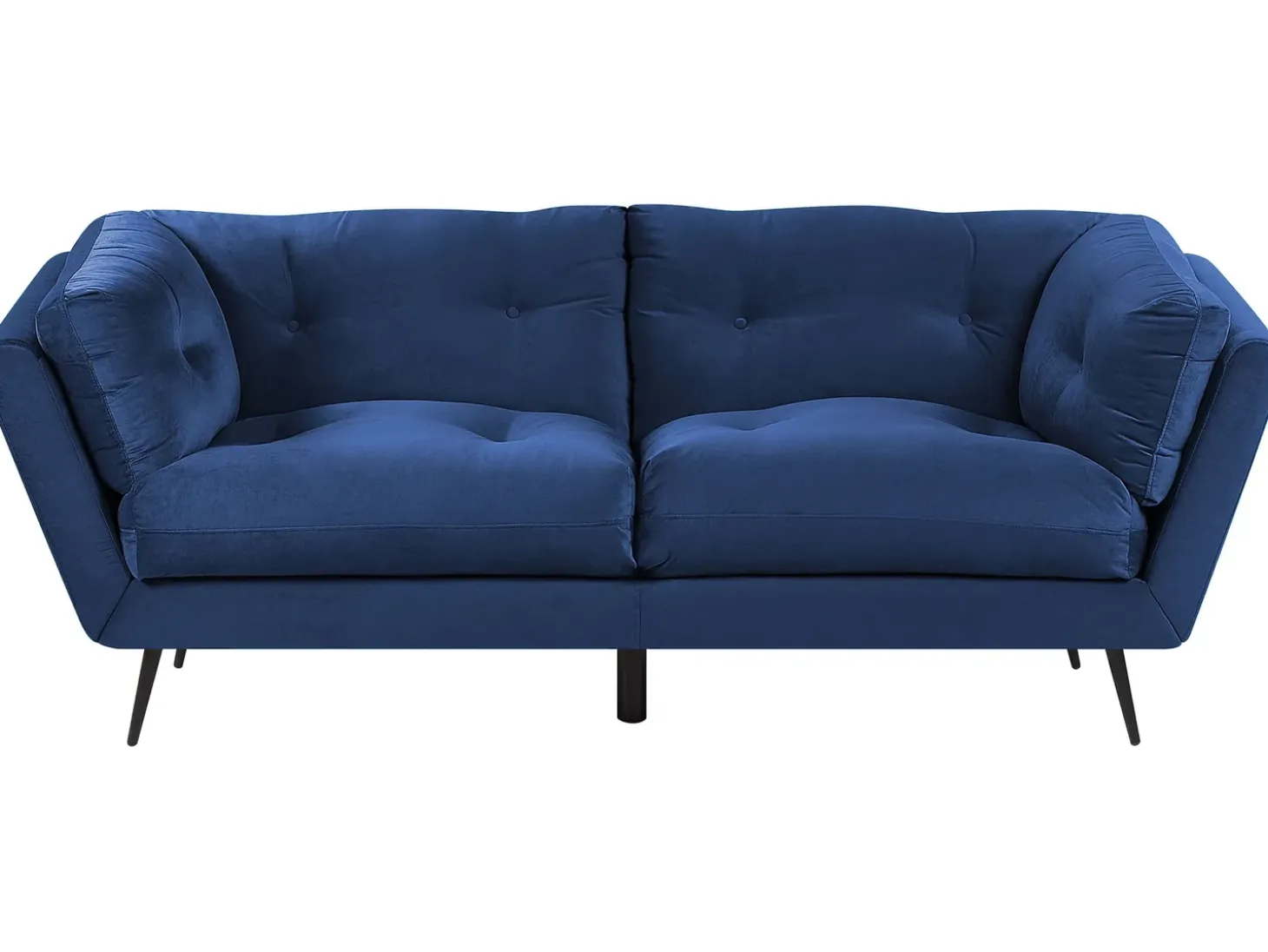 Online Sofa dla 3 osób LENVIK Welur Granatowy Sofy Tapicerowane|Wszystkie Sofy