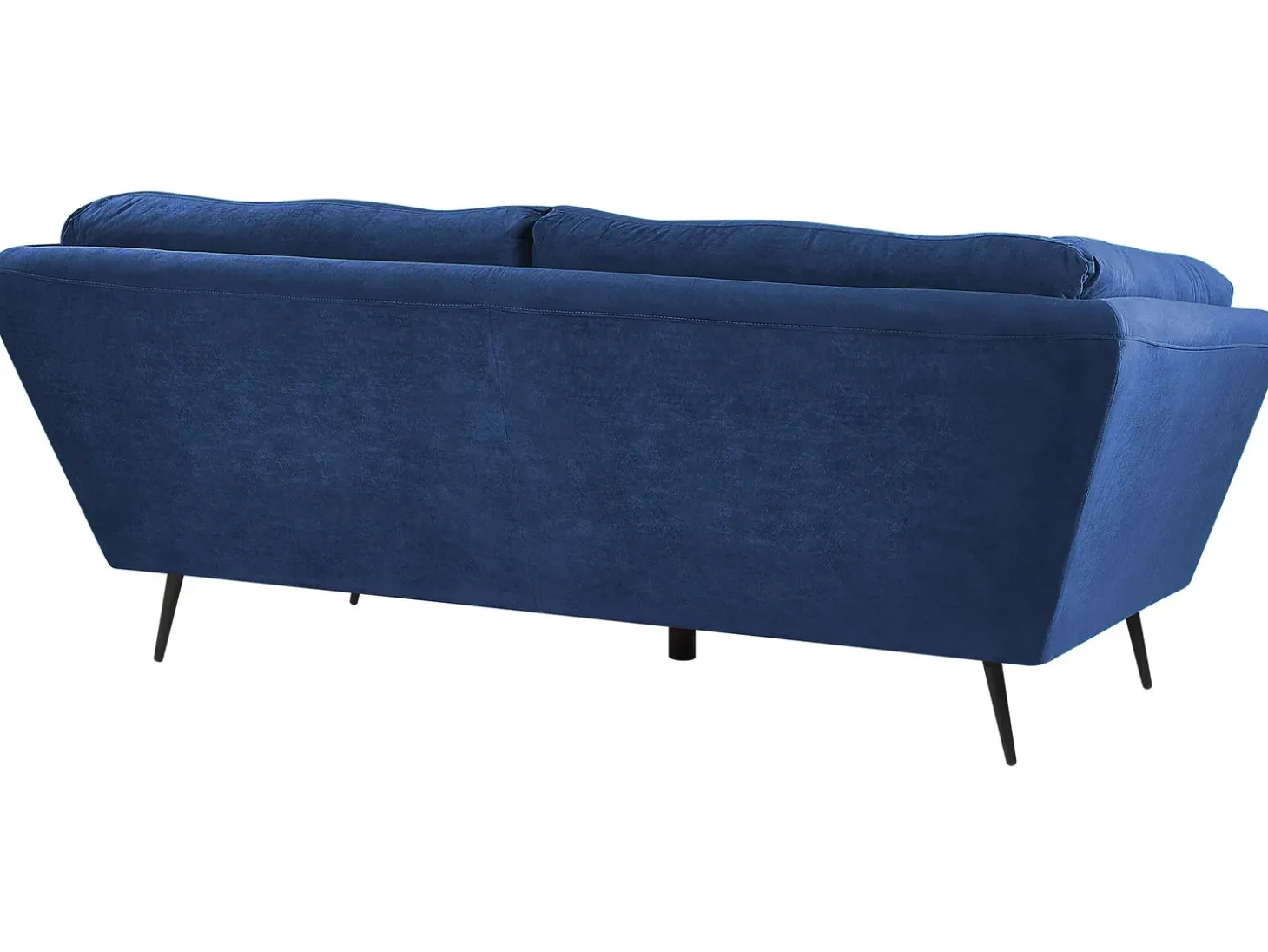 Online Sofa dla 3 osób LENVIK Welur Granatowy Sofy Tapicerowane|Wszystkie Sofy
