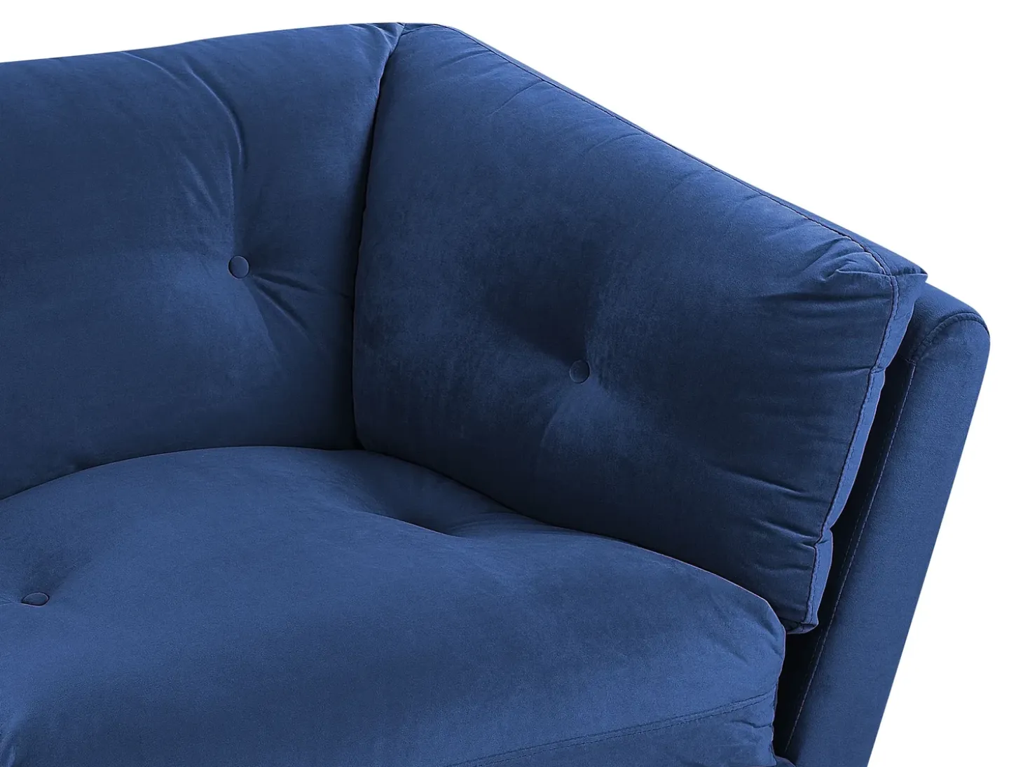 Online Sofa dla 3 osób LENVIK Welur Granatowy Sofy Tapicerowane|Wszystkie Sofy