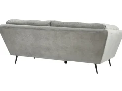 Sofa dla 3 osób LENVIK Welur Szary Sofy Tapicerowane|Wszystkie Sofy