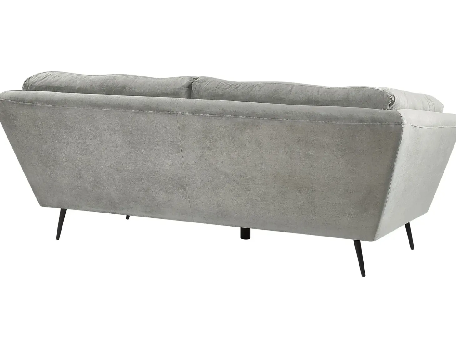 Sofa dla 3 osób LENVIK Welur Szary Sofy Tapicerowane|Wszystkie Sofy