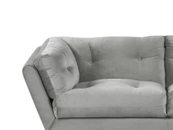 Sofa dla 3 osób LENVIK Welur Szary Sofy Tapicerowane|Wszystkie Sofy