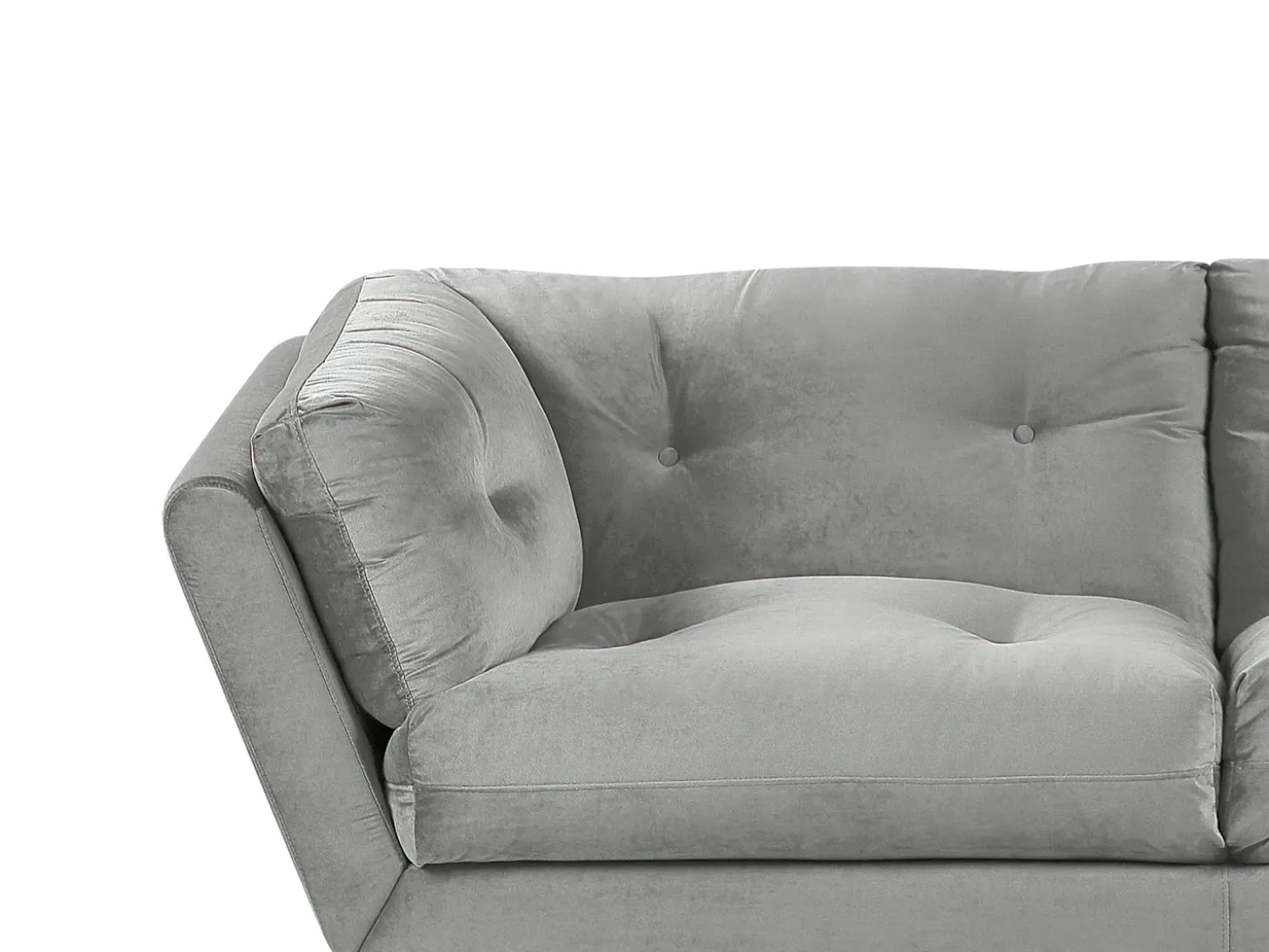 Sofa dla 3 osób LENVIK Welur Szary Sofy Tapicerowane|Wszystkie Sofy