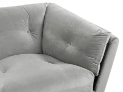 Sofa dla 3 osób LENVIK Welur Szary Sofy Tapicerowane|Wszystkie Sofy