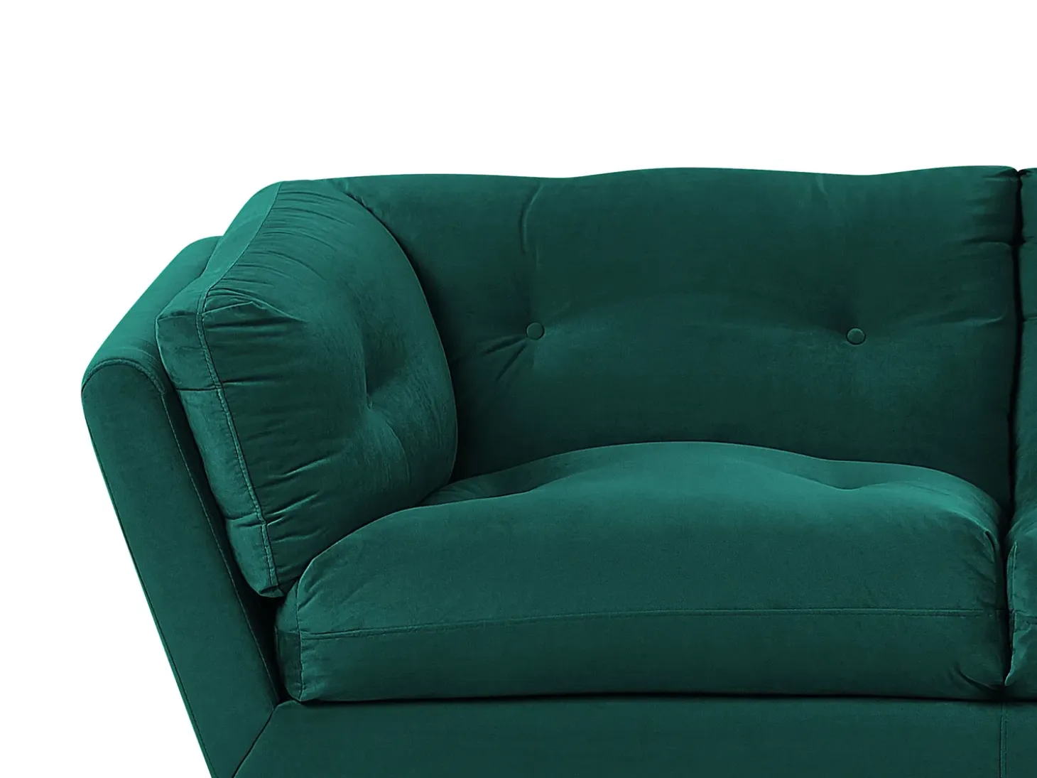 Discount Sofa dla 3 osób LENVIK Welur Szmaragdowy Sofy Tapicerowane|Wszystkie Sofy