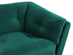 Discount Sofa dla 3 osób LENVIK Welur Szmaragdowy Sofy Tapicerowane|Wszystkie Sofy