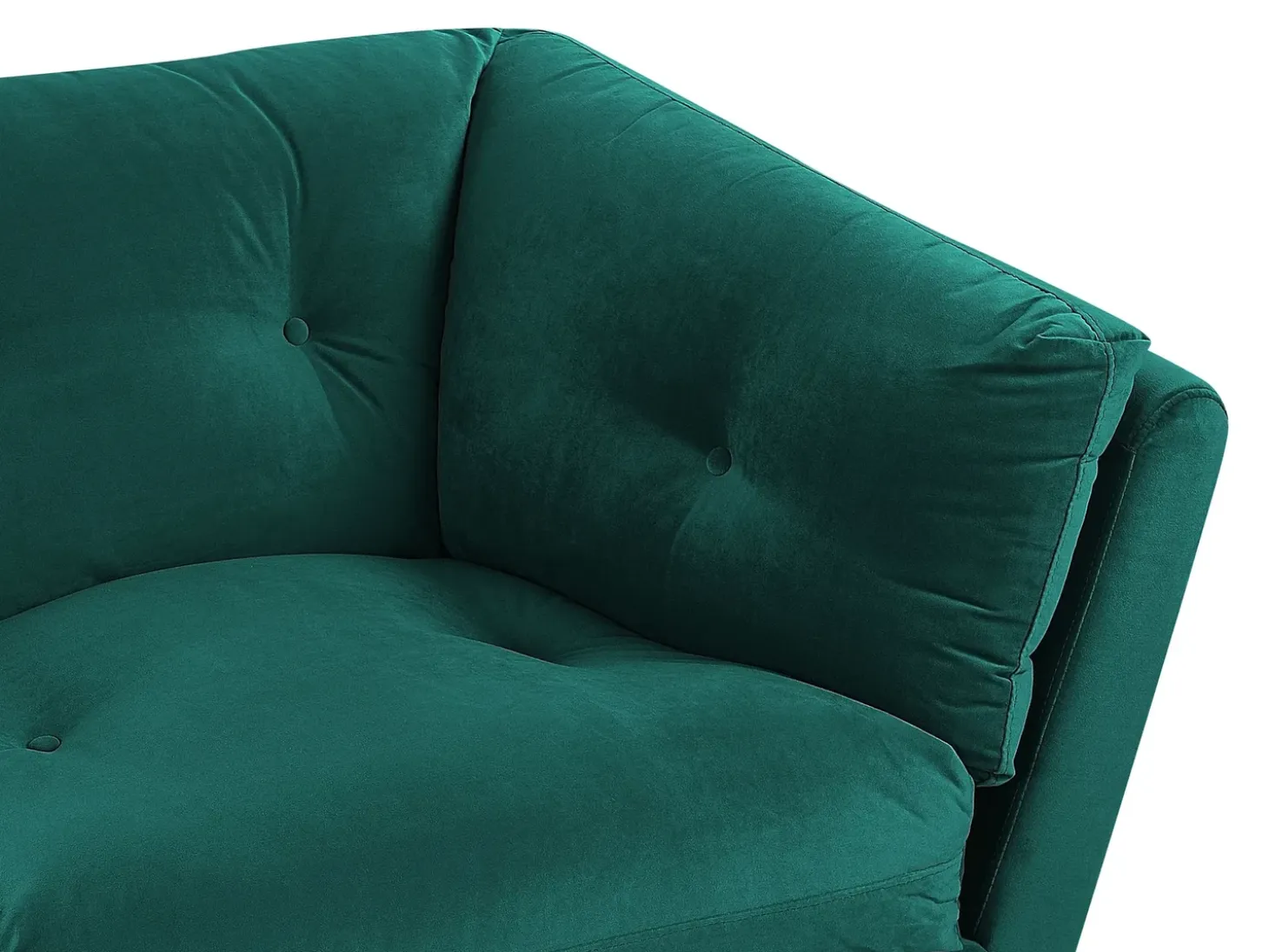 Discount Sofa dla 3 osób LENVIK Welur Szmaragdowy Sofy Tapicerowane|Wszystkie Sofy