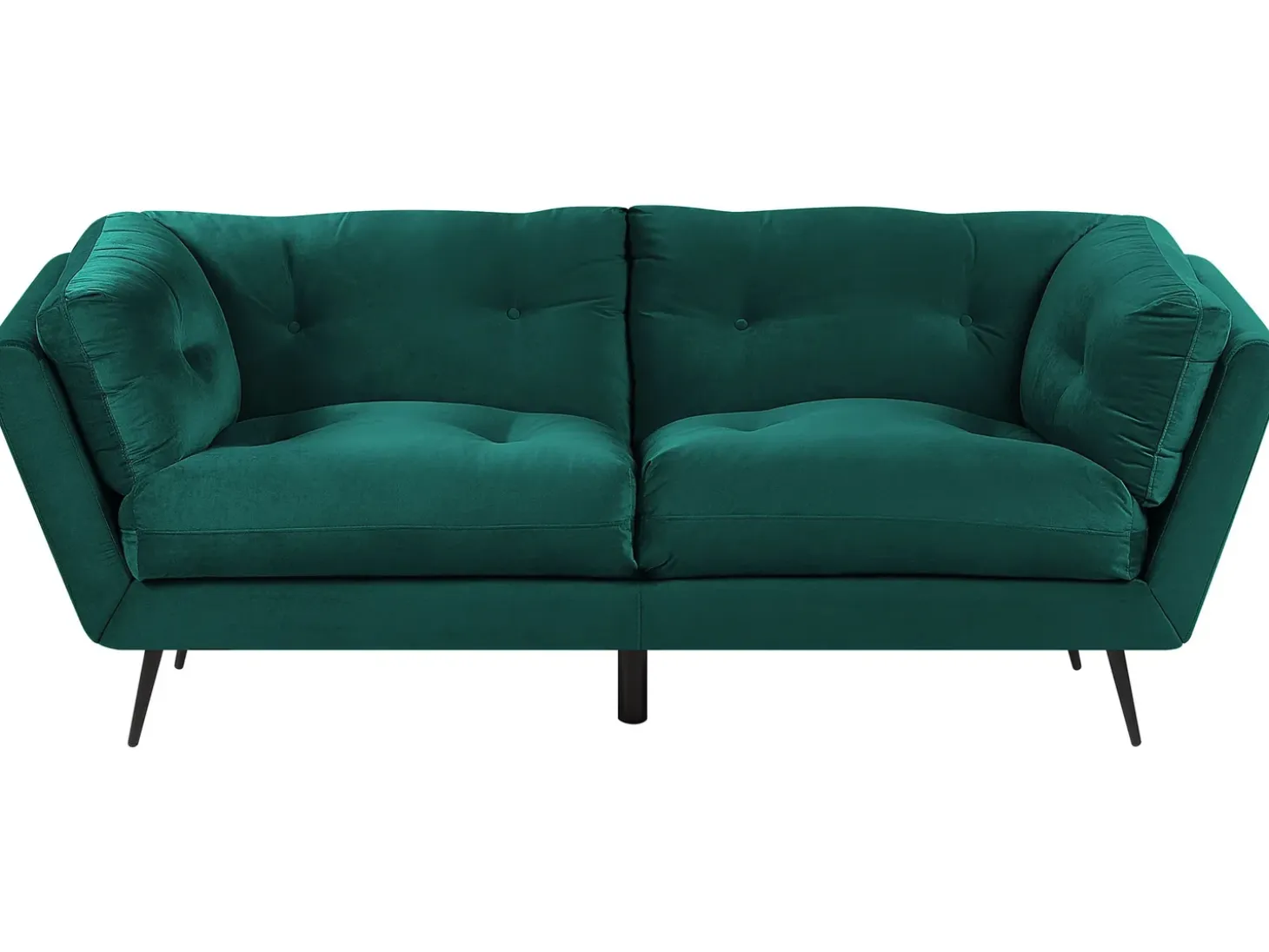Discount Sofa dla 3 osób LENVIK Welur Szmaragdowy Sofy Tapicerowane|Wszystkie Sofy