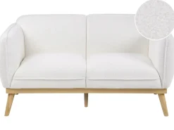 New Sofa dla 2 osób LJUNG Boucle Biały Sofy Tapicerowane|Sofy Dwuosobowe