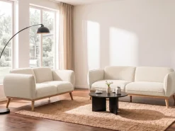 Discount Sofa dla 3 osób LJUNG Boucle Jasnobeżowy Sofy Tapicerowane|Kolekcje Sof