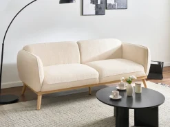 Discount Sofa dla 3 osób LJUNG Boucle Jasnobeżowy Sofy Tapicerowane|Kolekcje Sof