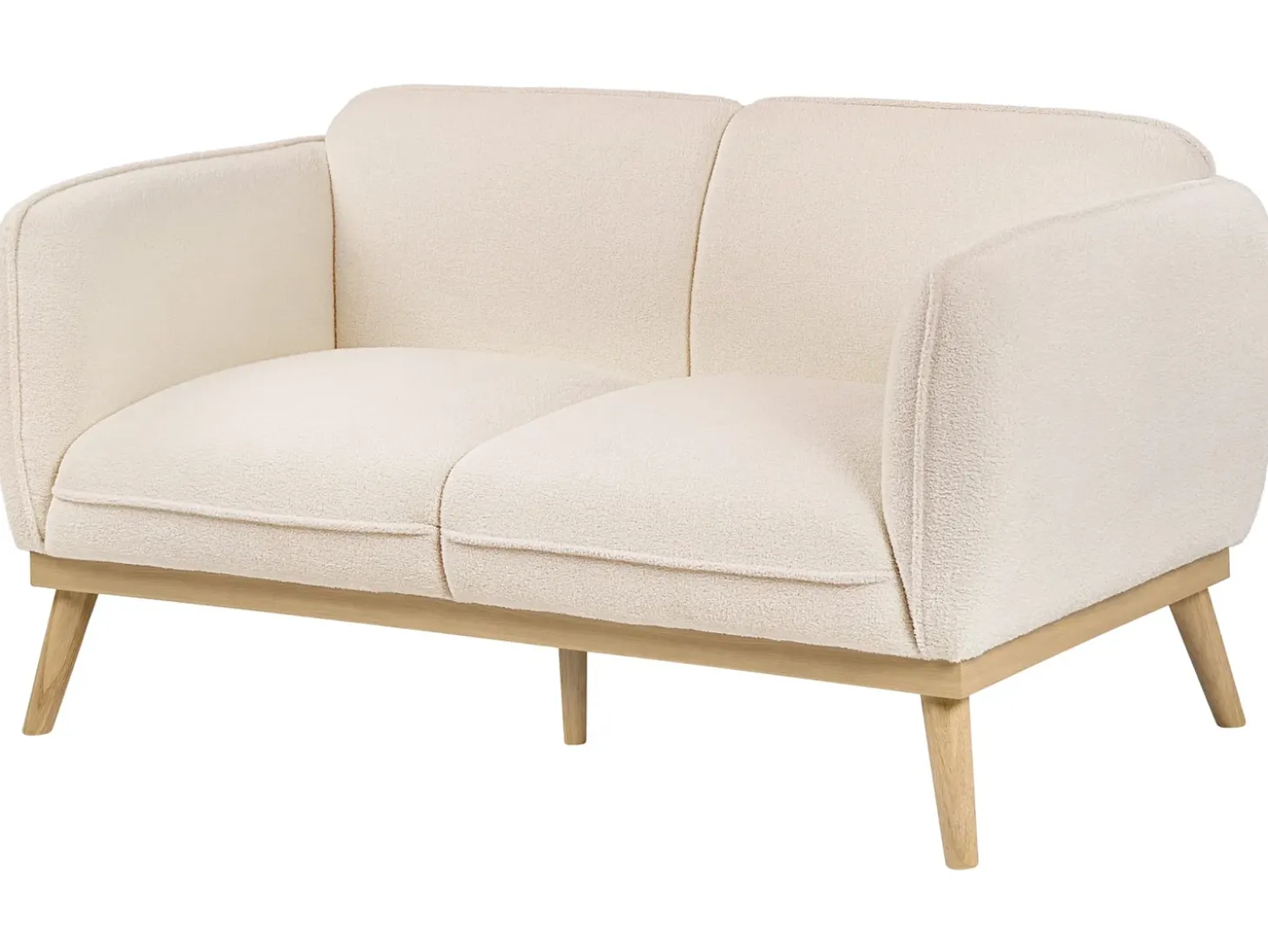 New Sofa dla 2 osób LJUNG Boucle Jasnobeżowy Sofy Tapicerowane|Sofy Dwuosobowe