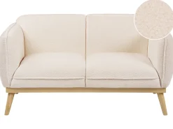 New Sofa dla 2 osób LJUNG Boucle Jasnobeżowy Sofy Tapicerowane|Sofy Dwuosobowe