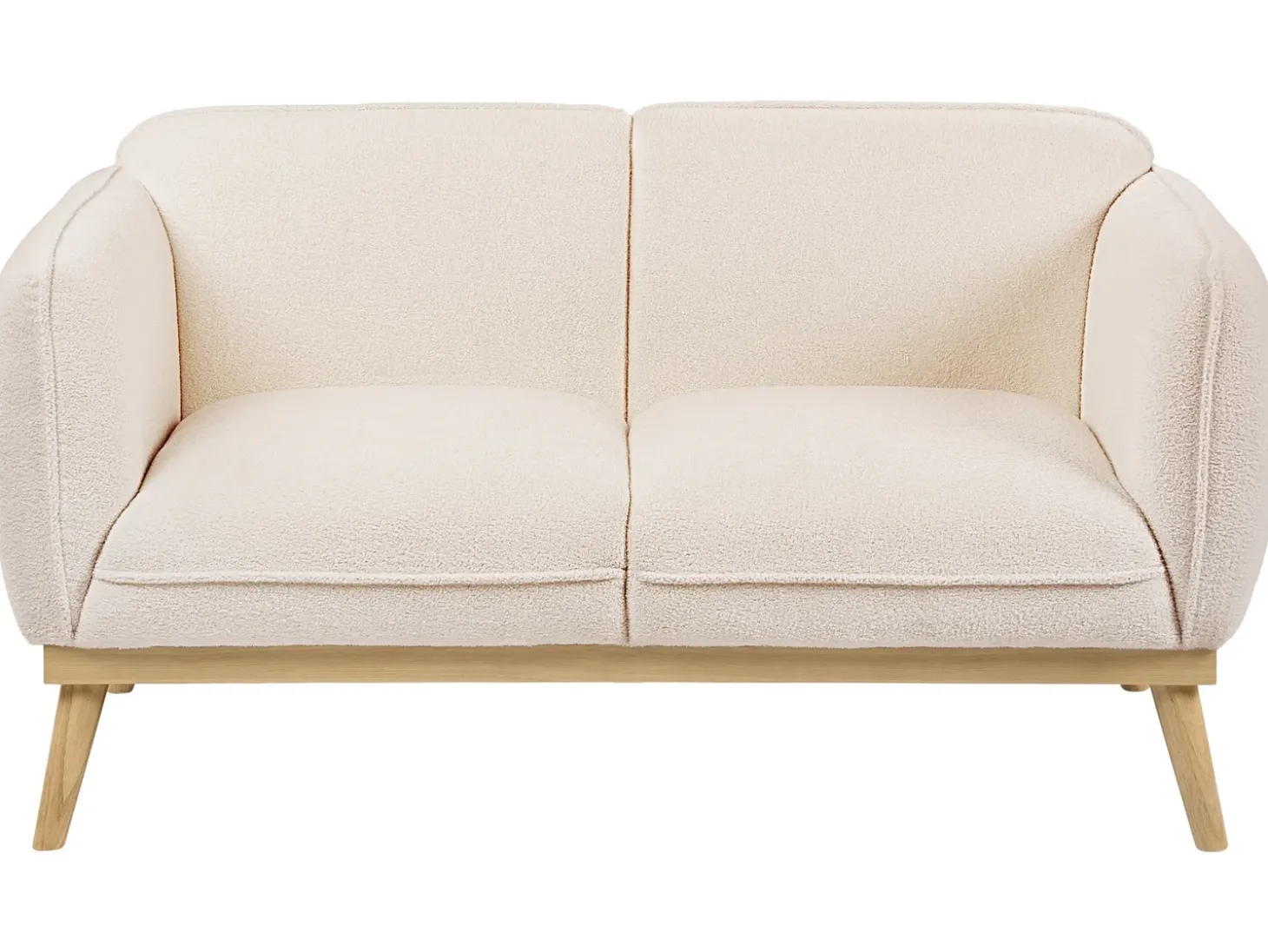 New Sofa dla 2 osób LJUNG Boucle Jasnobeżowy Sofy Tapicerowane|Sofy Dwuosobowe