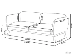 Outlet Sofa dla 3 osób LJUNG Czarny Sofy Tapicerowane|Kolekcje Sof