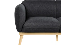 Outlet Sofa dla 2 osób LJUNG Czarny Sofy Tapicerowane|Sofy Dwuosobowe