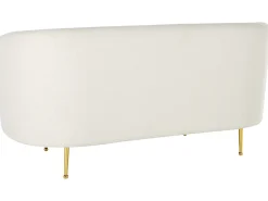 Sale Sofa dla 2 osób LOEN Boucle Biały Sofy Tapicerowane|Sofy Dwuosobowe