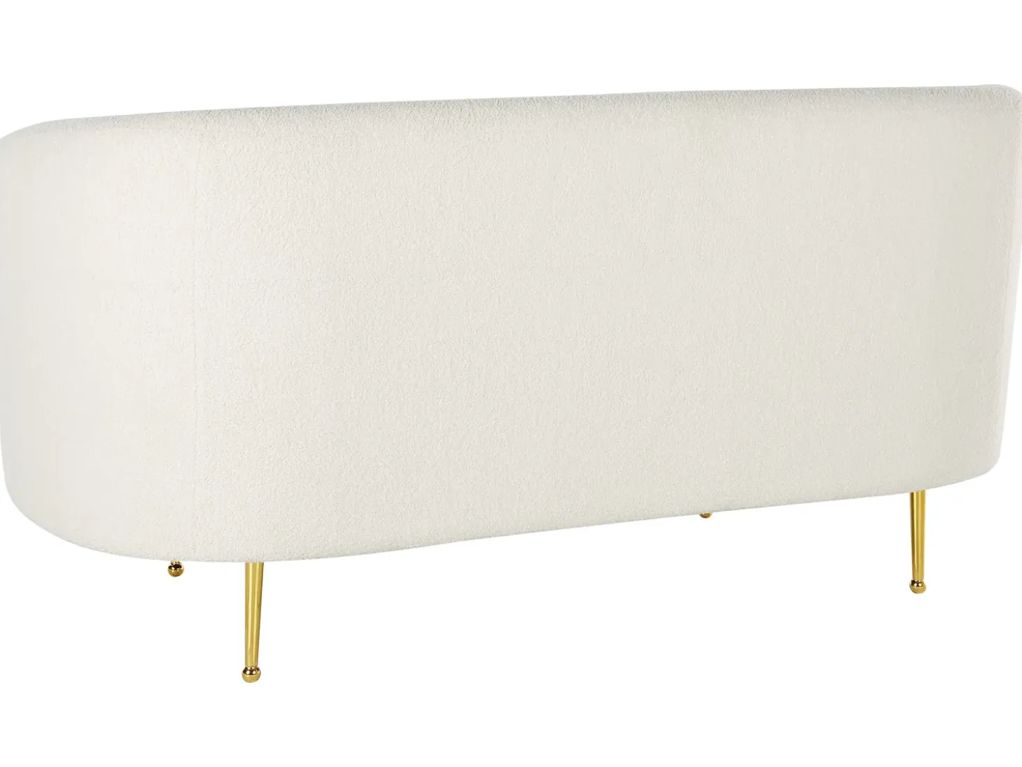 Sale Sofa dla 2 osób LOEN Boucle Biały Sofy Tapicerowane|Sofy Dwuosobowe