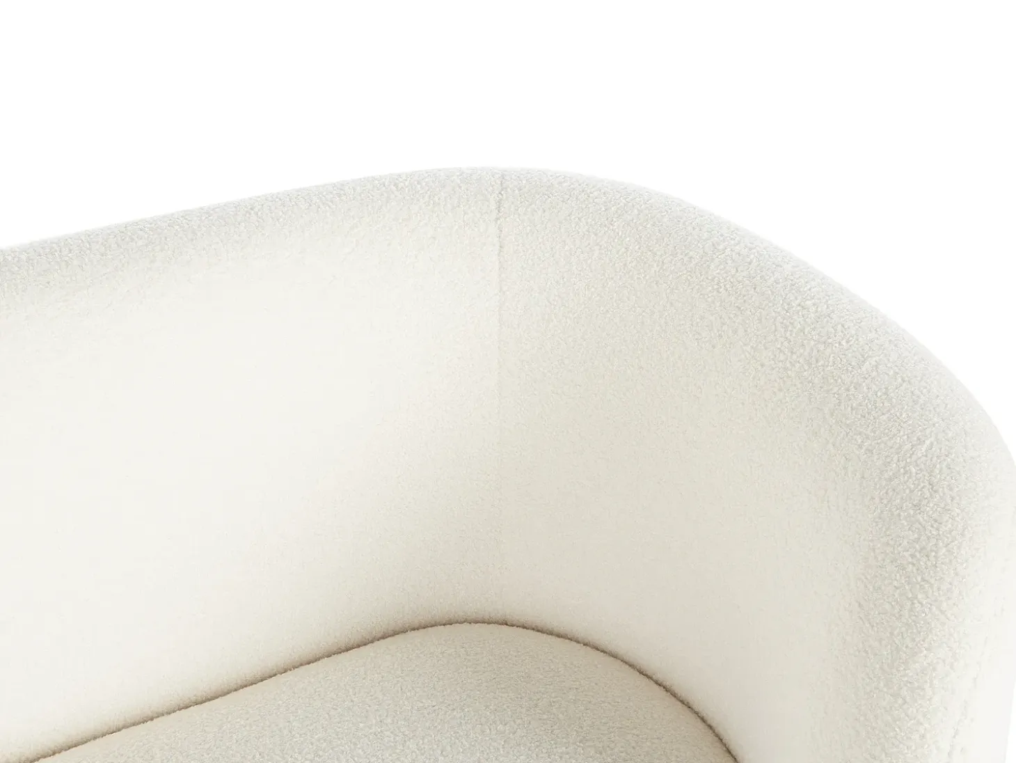 Sale Sofa dla 2 osób LOEN Boucle Biały Sofy Tapicerowane|Sofy Dwuosobowe